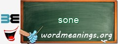WordMeaning blackboard for sone